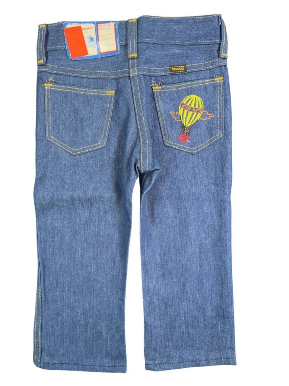 Vintage Maverick Big Rick Kids 3 Reg Jeans Blue Hot Air Balloon USA NWT